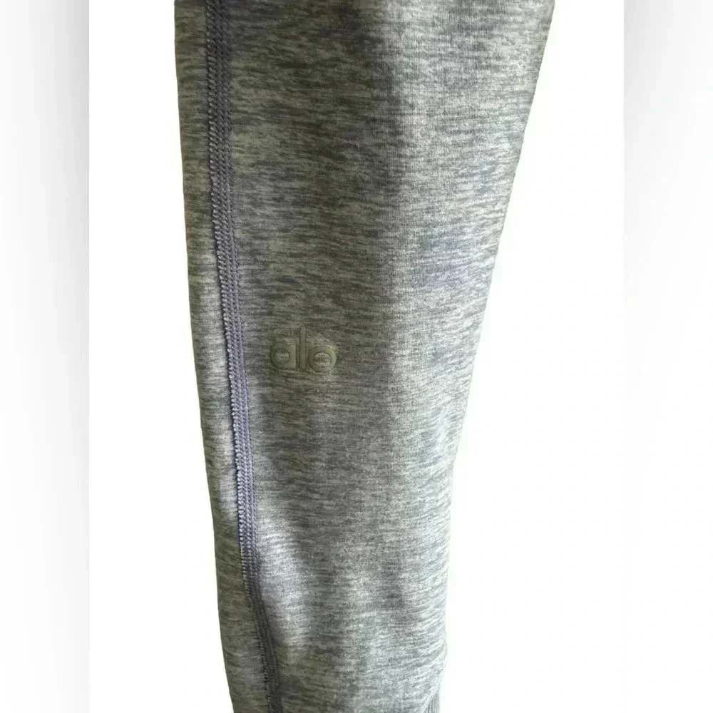 Alo Yoga 7/8 High Waist Sueded Lounge Legging Lead Wash Purple (00778)